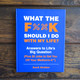 Answering the Existential Question of What the F*@# to Do with Your Life with Spot-On Humor (and Profanity)
If you've tried and failed to find your purpose in life, you're going to need expert help. From the author of What the F*@# Should I Make For Dinner?, this laugh-out-loud career guide will set you straight. Take a brief career quiz to find your perfect match, and get the inside scoop on a wide variety of crappy careers, plus tips on breaking in, leaving you with no excuse not to embark on a fulfilling vocation as:

